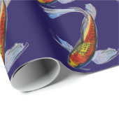 Oranje Koi Japanse waterverf karper Cadeaupapier (Rol Hoek)