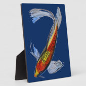 Oranje Koi Japanse waterverf karper Fotoplaat (Zijkant)