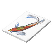 Oranje Koi Japanse waterverf karper Notitieblok (Linkerzijde)