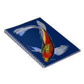 Oranje Koi Japanse waterverf karper Notitieboek (Rechterzijde)