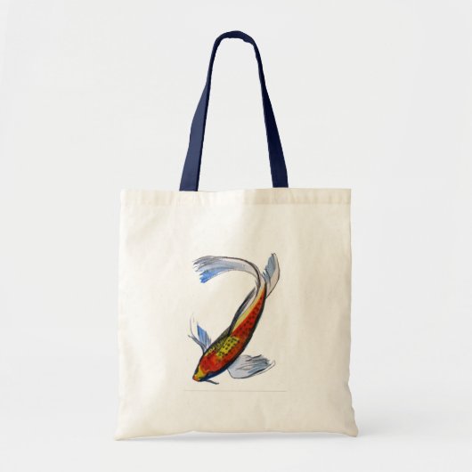 Oranje Koi Japanse waterverf karper Tote Bag (Voorkant)