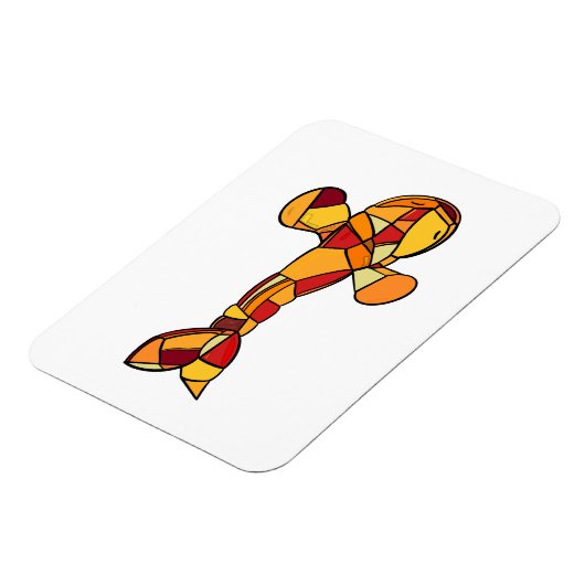 ORANJE KOI MAGNEET (Linkerzijde)