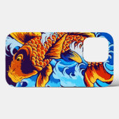 Oranje koi vis blauw Case-Mate iPhone case (Achterkant (horizontaal))