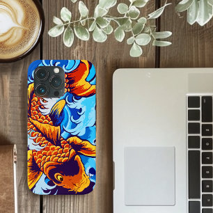 Oranje koi vis blauw Case-Mate iPhone case