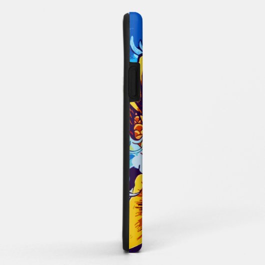 Oranje koi vis blauw Case-Mate iPhone case (Achterkant/rechts)