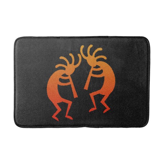Oranje Kokopelli - zuidwest Badmat (Voorkant)
