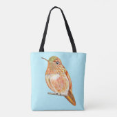 Oranje kolibrie tote bag (Achterkant)