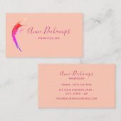 Oranje kolibrie visitekaartje (Voorkant / Achterkant)