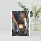 Oranje koloniale straatlamp Madrid Briefkaart (Staand voorkant)