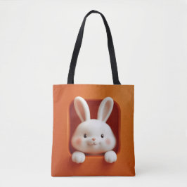 Oranje konijntje Canvas tas