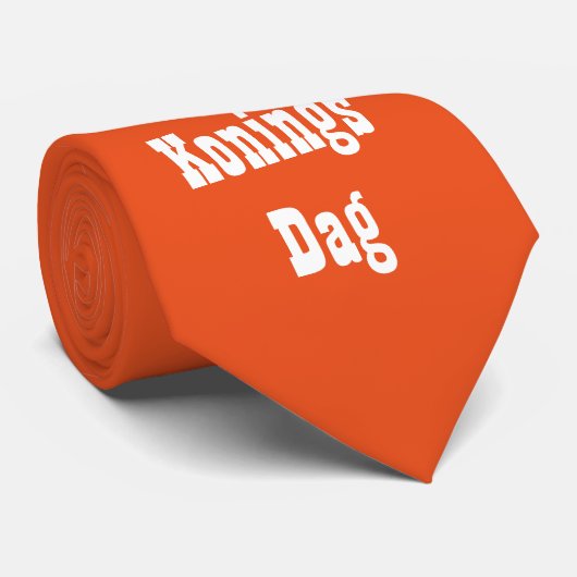 Oranje Koningsdag stropdas (Opgerold)