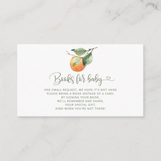 Oranje kookboeken voor de kaart van de baby (Voorkant)