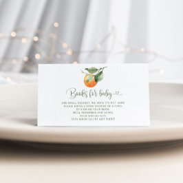 Oranje kookboeken voor de kaart van de baby