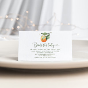 Oranje kookboeken voor de kaart van de baby