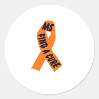 Oranje koolstofbewustzijn ronde sticker