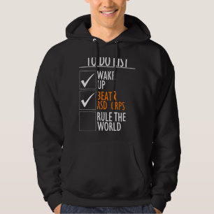 Oranje koolstofoverleving om een lijst op te stell hoodie
