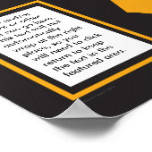 Oranje koolstofthermometer poster (Hoek)