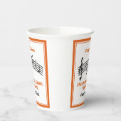 Oranje Koor Custom High School Party Papieren Bekers (Links)