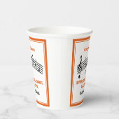 Oranje Koor Custom High School Party Papieren Bekers (Rechts)