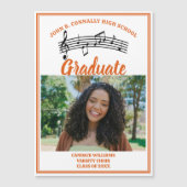 Oranje Koor Foto Muziek School Afstuderen Magneet (Voorkant)