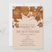 Oranje koperen herfst herfst bruiloft uitnodiginge kaart (Voorkant)