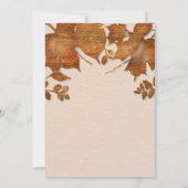 Oranje koperen herfst herfst bruiloft uitnodiginge kaart (Achterkant)