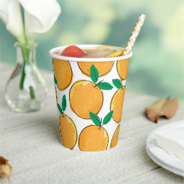 Oranje kopjes voor snijdpapier papieren bekers