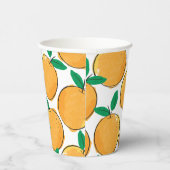 Oranje kopjes voor snijdpapier papieren bekers (Rechts)