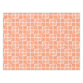 Oranje koraal Abstract vierkantenpatroon Tafelkleed (Voorkant (Horizontaal))