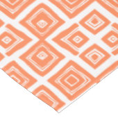 Oranje koraal Abstract vierkantenpatroon Tafelkleed (Gekanteld)