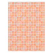 Oranje koraal Abstract vierkantenpatroon Tafelkleed (Voorkant)
