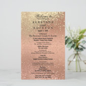 Oranje koraal & goudglitter - Programma (Staand voorkant)