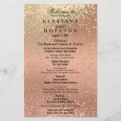 Oranje koraal & goudglitter - Programma (Voorkant)