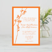 Oranje koraal - vertakking van wilde bloemen - uit kaart (Staand voorkant)