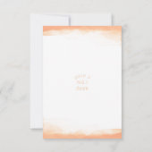 Oranje Koraal Waterverf Modern Bruiloft RSVP (Achterkant)