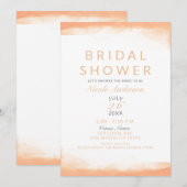 Oranje koraal Waterverf Modern Vrijgezellenfeest Kaart (Voorkant / Achterkant)