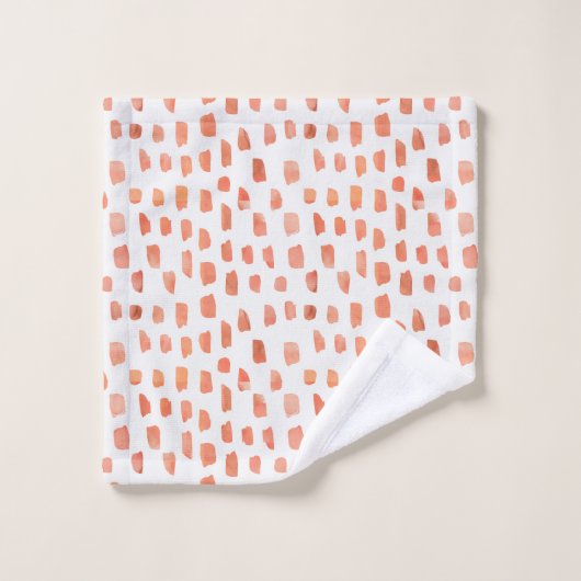 Oranje koraalas bad handdoek (Wasdoekje)