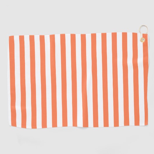 Oranje koraalbandbedekking zomerdeeg golfhanddoek (Horizontaal)