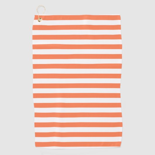 Oranje koraalbandbedekking zomerdeeg golfhanddoek (Voorkant)