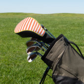 Oranje koraalbandbedekking zomerdeeg golfheadcover (Insitu)