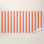 Oranje koraalbandbedekking zomerdeeg strandlaken (Voorkant)