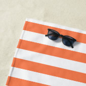 Oranje koraalbandbedekking zomerdeeg strandlaken (In situ)