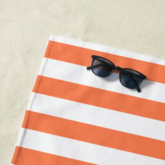 Oranje koraalbandbedekking zomerdeeg strandlaken (In situ)