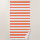 Oranje koraalbandbedekking zomerdeeg strandlaken (Voorkant)