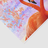 Oranje koraalflamingos tissuepapier (Detail)