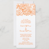 Oranje koraalliefde voor vogelbruiloft kaart (Voorkant)