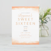 Oranje koraalWaterverf Moderne grafische kaart 16 (Staand voorkant)