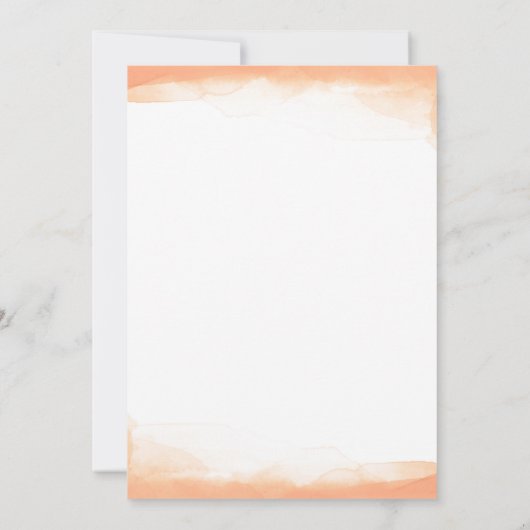 Oranje koraalWaterverf Moderne grafische kaart 16 (Achterkant)