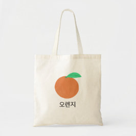 Oranje Koreaanse Kaarten Fruity Fun Food Art Tote Bag