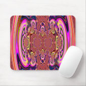 Oranje kosmische spectaculaire mousepad muismat (Met muis)